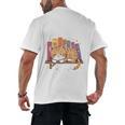 Easily Distracted By Cats And Books Cute Cat Sleeping Girls Men's Back Print T-Shirt Easily Distracted By Cats And Books Cute Cat Sleeping Girls Men's Back Print T-Shirt