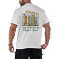 Easily Distracted By Plants And Books Bookworm Gardening Men's Back Print T-Shirt Easily Distracted By Plants And Books Bookworm Gardening Men's Back Print T-Shirt