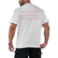 Emotionally Recovering From a Book Bookish Men's Back Print T-Shirt