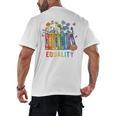 Equal Rights Book Flower Equality Peace Love Kindness Book Men's Back Print T-Shirt