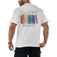 Equality Flower Books Equal Rights Social Justice Feminist Men's Back Print T-Shirt Equality Flower Books Equal Rights Social Justice Feminist Men's Back Print T-Shirt