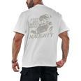 Even Her Books Were Naughty Santa Reading Christmas Men's Back Print T-Shirt