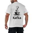 But First Kafka Coffee For Literature & Book Lovers Men's Back Print T-Shirt