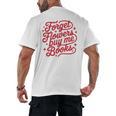 Forget Flowers Buy Me Books Men's Back Print T-Shirt