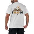 Freadom Anti Banned Books Lovers Reading Librarian Bookworm Men's Back Print T-Shirt