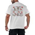 Ghost Book Reading Christmas Books Lover Teacher Kids Men's Back Print T-Shirt