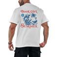 Girl Reading Book Summer Beach Vacation For Book Lover Men's Back Print T-Shirt Girl Reading Book Summer Beach Vacation For Book Lover Men's Back Print T-Shirt