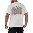 God Says I Am Floral Book Cute Christian Girl Teen Religious Men's Back Print T-Shirt