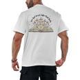 Groovy Flowers Love God Drink Coffee Read Books Christian Men's Back Print T-Shirt