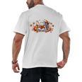 Halloween Book Lover Ghost Witch Books & Pumpkins Men's Back Print T-Shirt Halloween Book Lover Ghost Witch Books & Pumpkins Men's Back Print T-Shirt