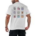 Halloween Ghosts Reading Books Pattern Spooky Kawaii Anime Men's Back Print T-Shirt Halloween Ghosts Reading Books Pattern Spooky Kawaii Anime Men's Back Print T-Shirt