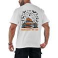 Haunted By My TBR Boo Halloween Book Lover Librarian Men's Back Print T-Shirt