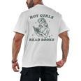 Hot Girls Read Books Bookish Booklover Christmas Men's Back Print T-Shirt
