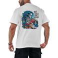 Hot Tea & Spicy Books Skeleton Reader Men's Back Print T-Shirt