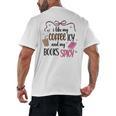 Iced Coffee & Reading Smut Books Girly Spicy Novels Men's Back Print T-Shirt