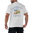 I'd Rather Be At The Library Book Lover Loves Books Men's Back Print T-Shirt