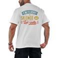 I'm Fluent In Silence And Eye-Rolls Introverts Premium Men's Back Print T-Shirt I'm Fluent In Silence And Eye-Rolls Introverts Premium Men's Back Print T-Shirt