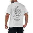 I'm Late I'm Late Rabbit From Alice Wonderland Book Men's Back Print T-Shirt I'm Late I'm Late Rabbit From Alice Wonderland Book Men's Back Print T-Shirt
