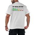 Introvert Cute My Social Battery Men's Back Print T-Shirt
