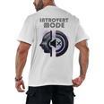 Introvert Mode Finding Inner Peace In Silence Men's Back Print T-Shirt