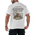 Introverted Book Club Member Anti Social Reader Men's Back Print T-Shirt