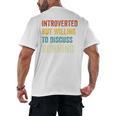 Introverted But Willing To Discuss Running Hobby Men's Back Print T-Shirt