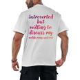 Introverted Willing To Discuss Welsh Pony And Cob Introvert Men's Back Print T-Shirt