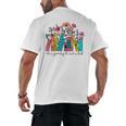It's A Good Day To Read A Book Floral Book Lovers Librarian Men's Back Print T-Shirt