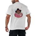 Just A Girl Who Loves Books Cute African American Afro Men's Back Print T-Shirt