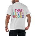 Just a Girl Who Loves Books Reader Girls Bookish Women Men's Back Print T-Shirt Just a Girl Who Loves Books Reader Girls Bookish Women Men's Back Print T-Shirt
