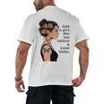 Just a Girl Who Has Tattoos And Love Books Tattooed Inked Men's Back Print T-Shirt