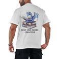 Just One More Chapter Book Dragon Reading Book Lover Bookish Men's Back Print T-Shirt