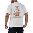 Just One More Chapter Book Lovers Floral Men's Back Print T-Shirt Just One More Chapter Book Lovers Floral Men's Back Print T-Shirt