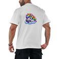 Just One More Chapter Bookish Book Unicorn Reading Book Men's Back Print T-Shirt