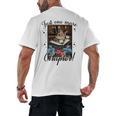 Just One More Chapter Cat Reading Books Coffee Lovers Premium Tri-Blend Men's Back Print T-Shirt Just One More Chapter Cat Reading Books Coffee Lovers Premium Tri-Blend Men's Back Print T-Shirt