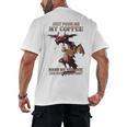Just Pour Me My Coffee Hand Me My Book And Slowly Back Away Premium Men's Back Print T-Shirt Just Pour Me My Coffee Hand Me My Book And Slowly Back Away Premium Men's Back Print T-Shirt
