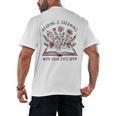 Librarian Cute Bookish It's A Good Day To Read A Book Lover Men's Back Print T-Shirt Librarian Cute Bookish It's A Good Day To Read A Book Lover Men's Back Print T-Shirt