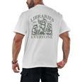 Libraries Are For Everyone Racoon Read Banned Book Librarian Men's Back Print T-Shirt Libraries Are For Everyone Racoon Read Banned Book Librarian Men's Back Print T-Shirt