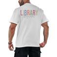 Library Squad Librarian Book Lover Bookworm Men's Back Print T-Shirt