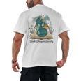 Magical Book Dragon Fantasy Reading Enthusiast Art Men's Back Print T-Shirt Magical Book Dragon Fantasy Reading Enthusiast Art Men's Back Print T-Shirt