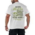 Matcha Green Tea Latte Drink Matcha Read Books Be Happy Men's Back Print T-Shirt Matcha Green Tea Latte Drink Matcha Read Books Be Happy Men's Back Print T-Shirt