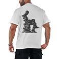 Men Pixel Art Geometric Book Human Drawing Graphic Men Men's Back Print T-Shirt