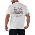 a New Chapter Begins Retired 2025 Floral Book Retirement Men's Back Print T-Shirt a New Chapter Begins Retired 2025 Floral Book Retirement Men's Back Print T-Shirt