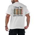 I Have No Shelf Control Flower Book Bookish Men's Back Print T-Shirt I Have No Shelf Control Flower Book Bookish Men's Back Print T-Shirt