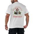 North Pole Book Club Hot Cocoa Librarians Bookish Christmas Men's Back Print T-Shirt North Pole Book Club Hot Cocoa Librarians Bookish Christmas Men's Back Print T-Shirt