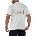 The Perfect Weekend Camping Essentials Wine Books Campfire Men's Back Print T-Shirt