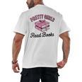 Pretty Girls Read Books Bookworm Book Lover Teacher Men's Back Print T-Shirt