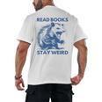 Read Books Stay Weird Men's Back Print T-Shirt Read Books Stay Weird Men's Back Print T-Shirt