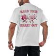 Read Your Heart Out Teacher Valentine Book Men's Back Print T-Shirt Read Your Heart Out Teacher Valentine Book Men's Back Print T-Shirt