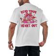 Read Your Heart Out Teacher Valentine Reading Book Lover Men's Back Print T-Shirt